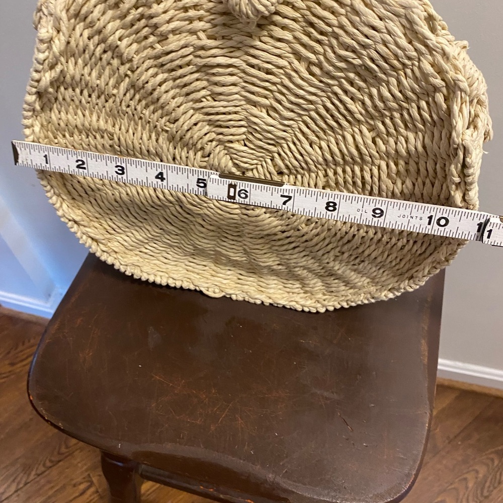 Primark Beach Summer Woven Wicker/ Straw/Rattan Bag Lined With Pocket - Picture 10 of 14